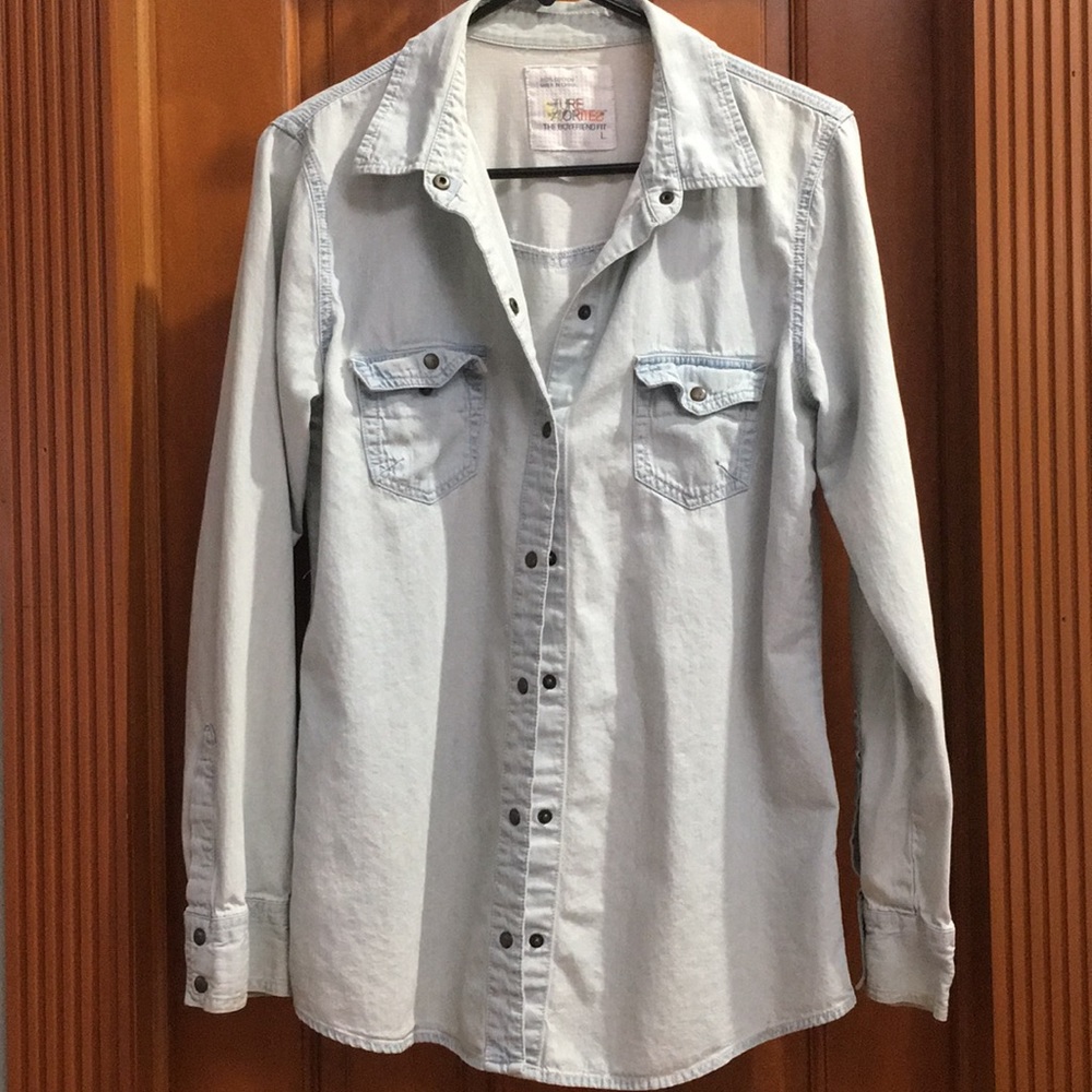 Snap cotton shirt
